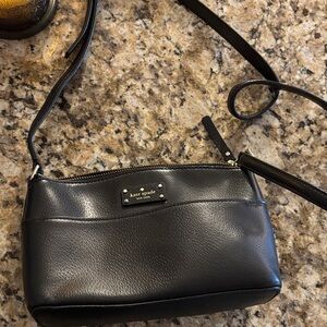kate spade Black Pebbled Leather Crossbody Bag